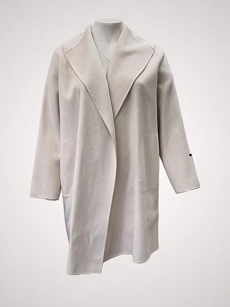 Marina Rinaldi Damen Weiß Tardi Offene Vorderseite Coat Nwt