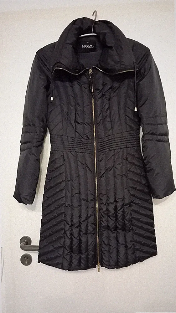 Max&Co Damen Daunenjacke Winterjacke Steppjacke Steppmantel Gr.36 dk. blau