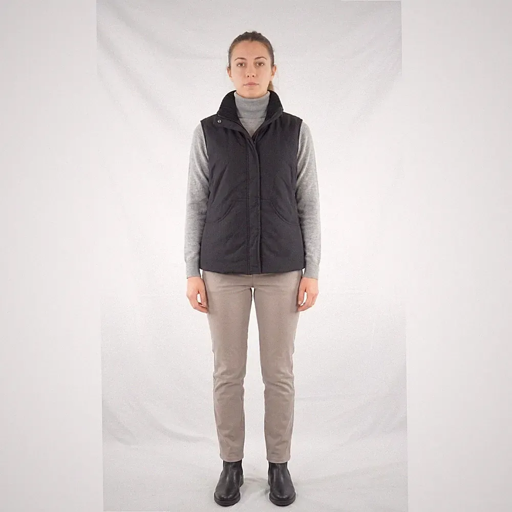Max&co Damen Daunenweste Schwarz S Baumwolle Made In Italy Max Mara Jacke Puffer