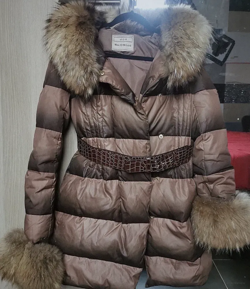 Mee O Mileid abnehmbare Pelz Daunenjacke Größe M 70%Down 30%Polyester