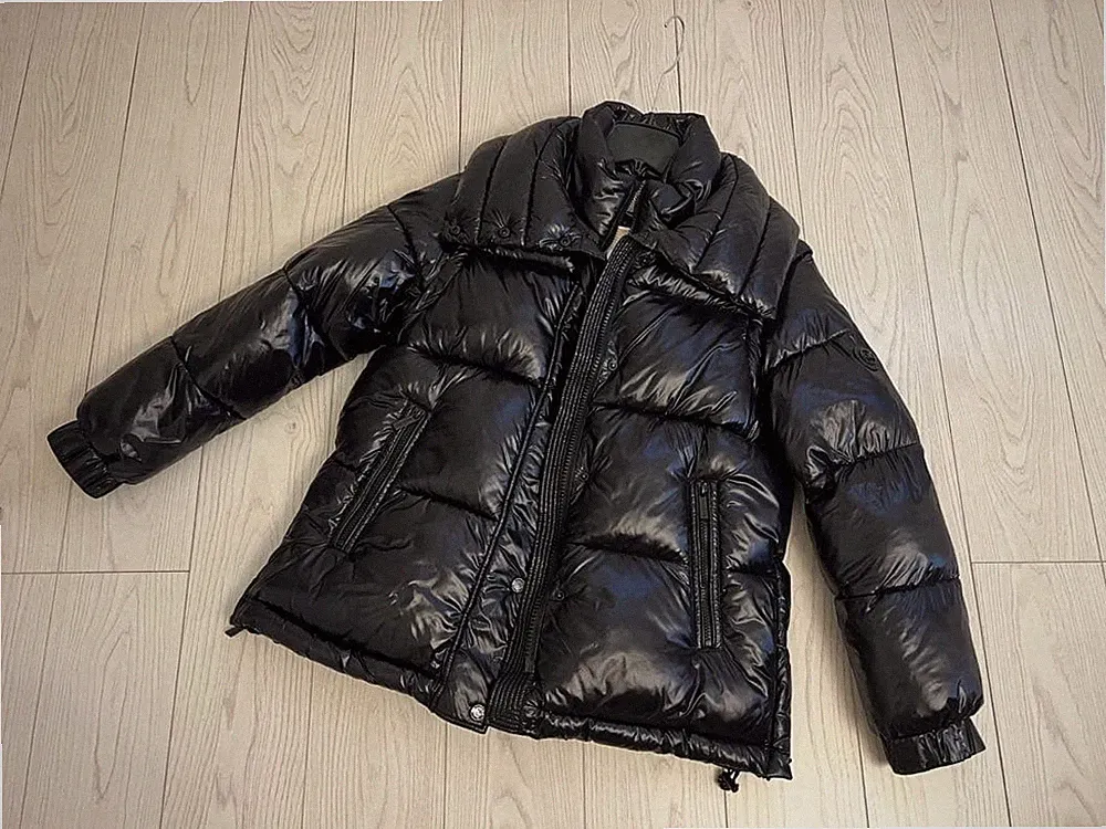 MICHAEL KORS 2-Wege Daunenjacke S schwarz Nylon leichter Wintermantel