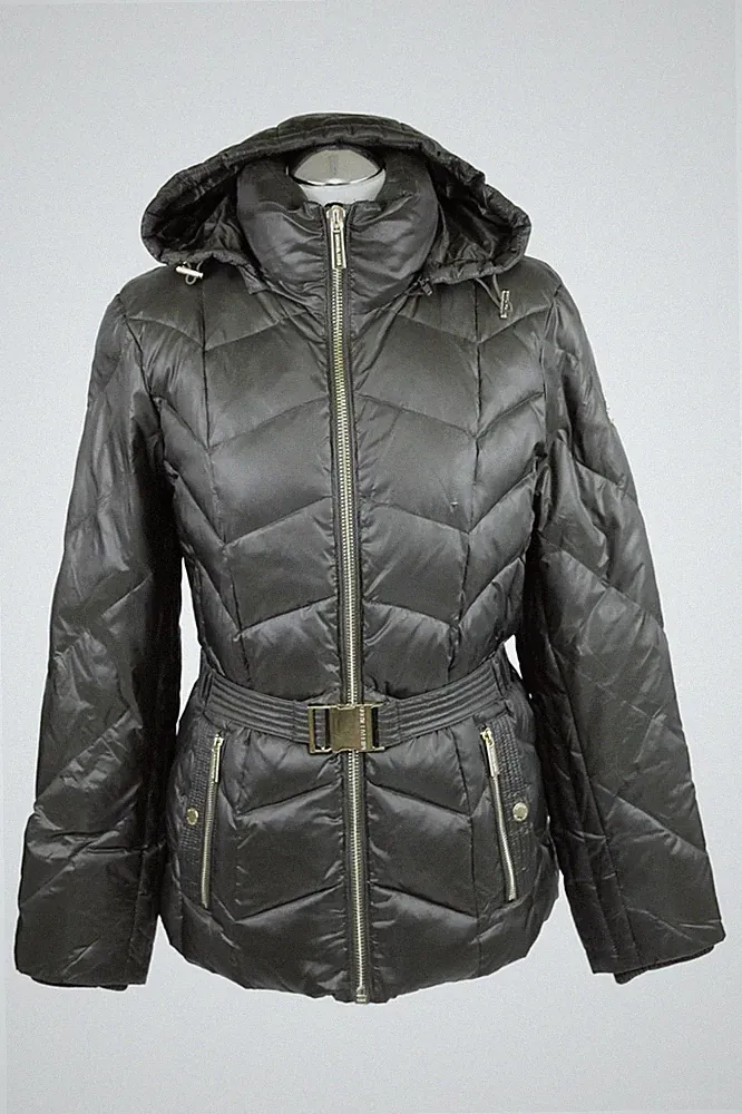 Michael Kors Damen Jacke Gr. 38 Grün Mantel Daunenjacke, Kurzmantel