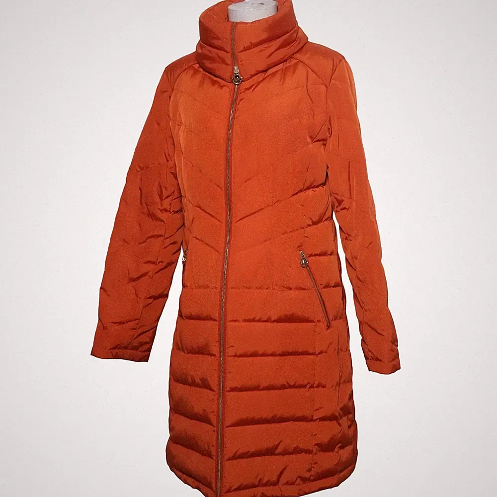 Michael Kors, Daunenmantel, Damen, Größe: L, Orange, Daune/Feder/Polyester #6FQ