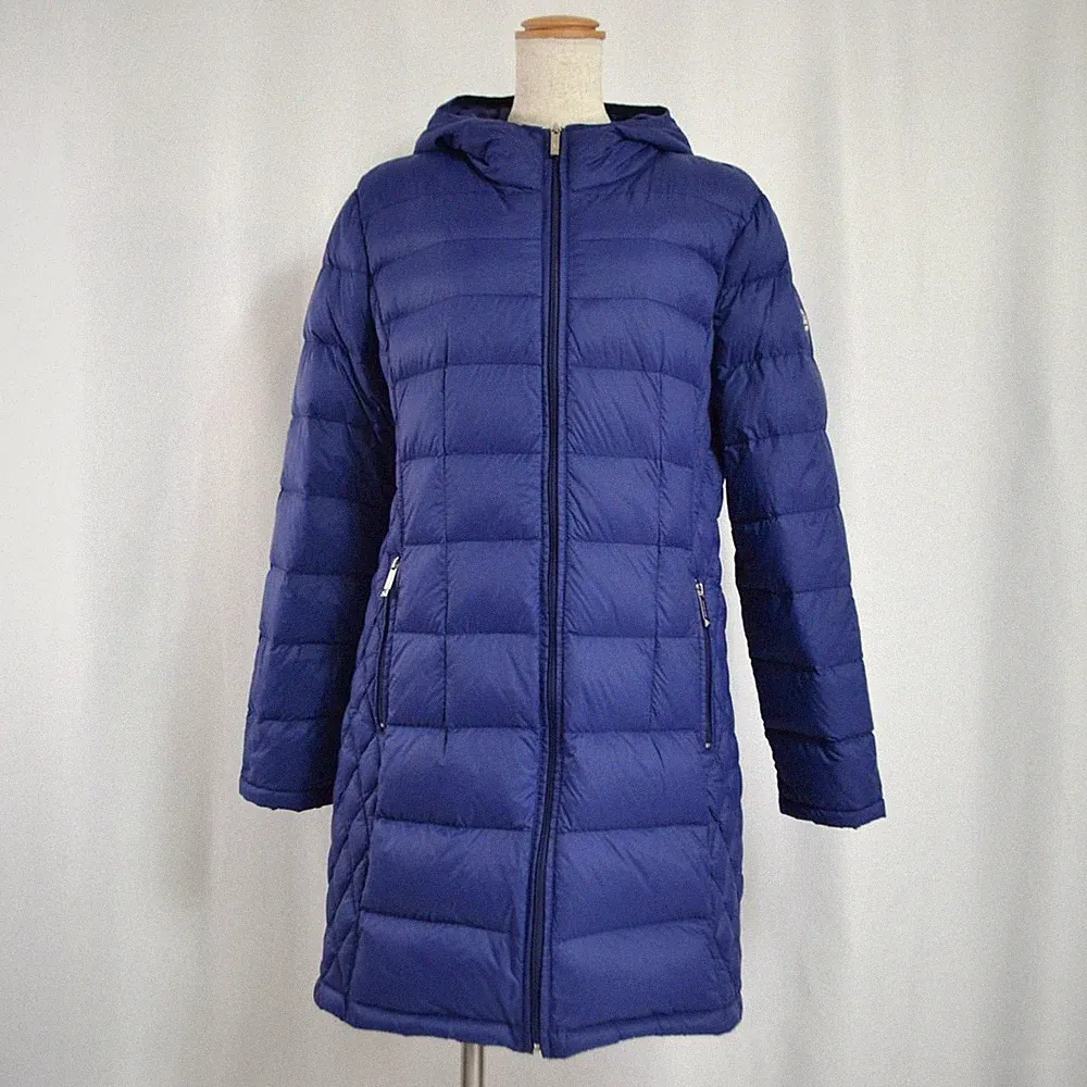Michael Kors Daunenmantel Packable Blau L XL Damen Puffer Jacke Top Zustand