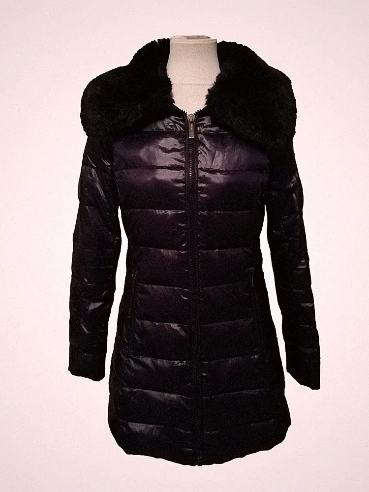 MICHAEL KORS Mantel Daunenmantel Damen BLAU XS Pelzkragen