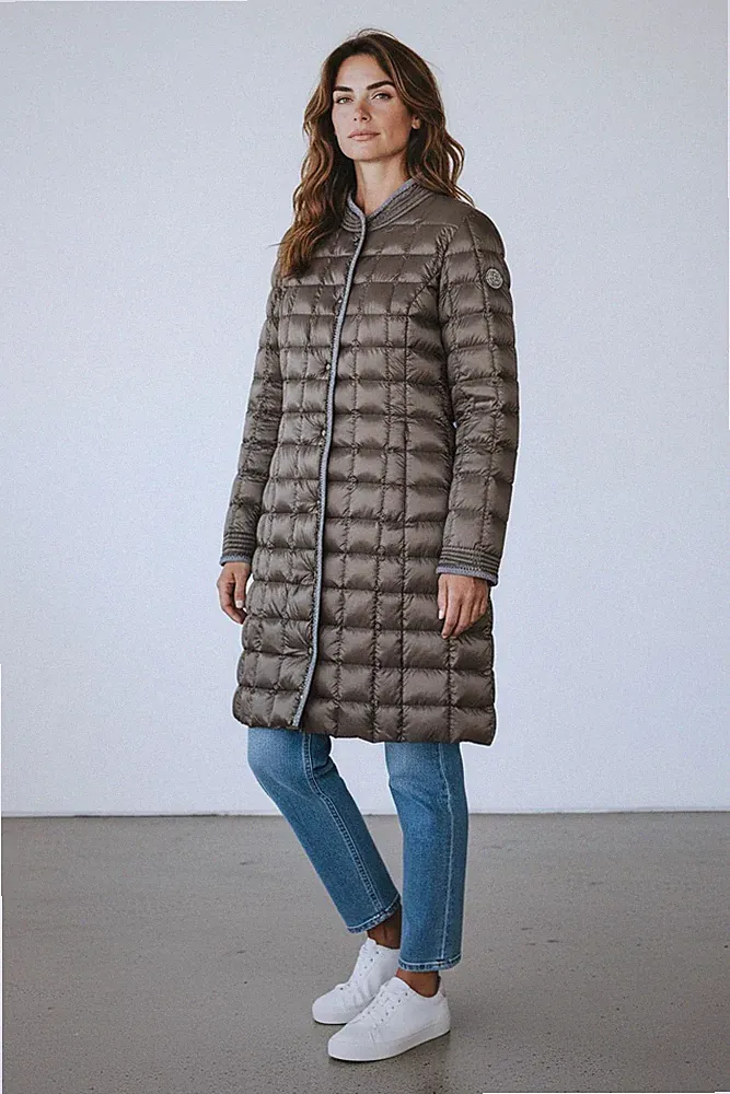 Milestone Jonna Daunenmantel Steppmantel Down Coat Taupe Gr. 36