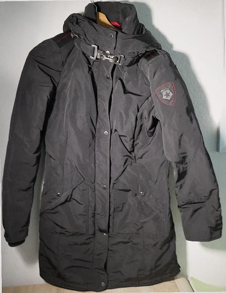 ❤️MILESTONE SCHWARZER PARKA DAUNENJACKE DICK&WARM GRÖßE 40 KURZMANTEL GETRAGEN