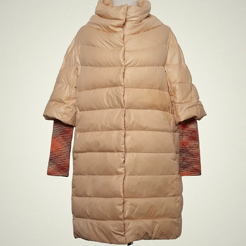 Missoni, Daunenmantel, Damen, Größe: 38, Beige, Daune/Feder, Sonstiges #fd5