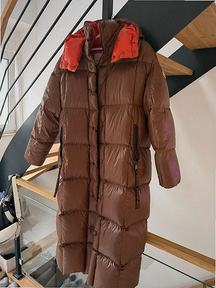Moncler Damen Matel Parker Braun Orange Gr. 2