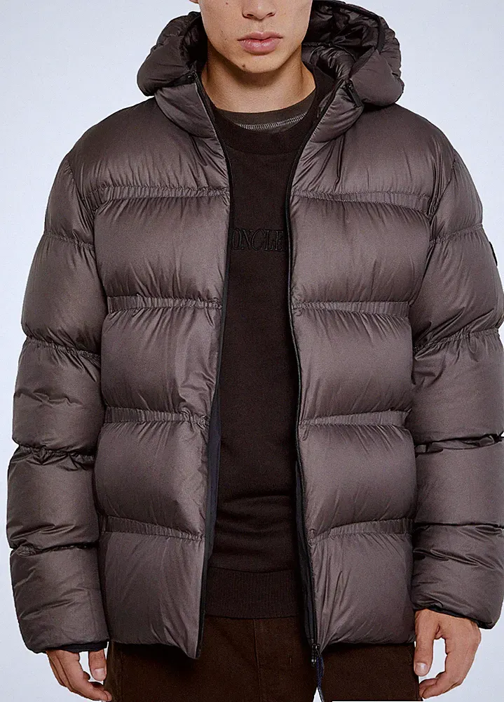 MONCLER Daunen-Jacke Masac Kapuzen Jacke Mantel Coat Blouson Bomber Parka XL