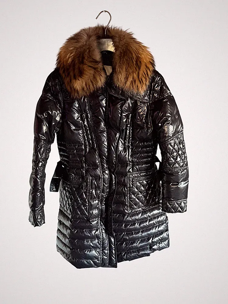 Moncler Daunen-Mantel Size 2 Black