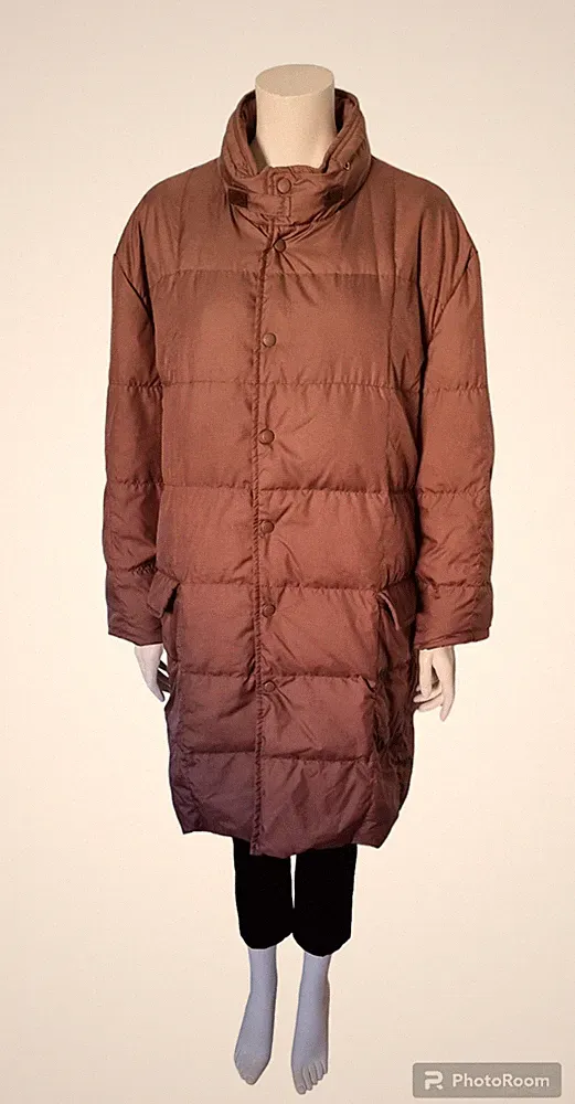 Moncler Daunenmantel mit Kapuze Mantel Down Coat Braun Gr. 6 = 44 Vintage