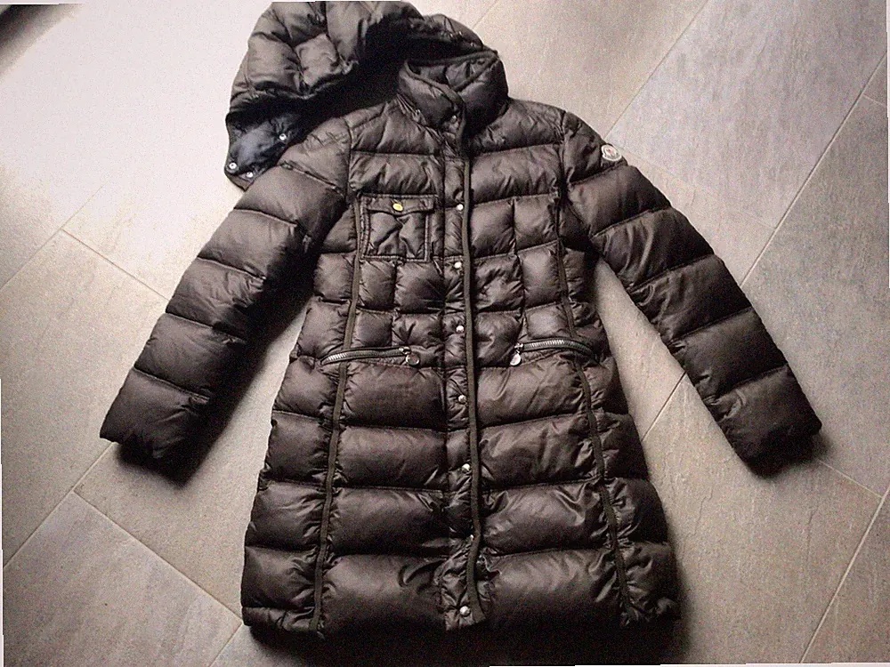 Moncler Daunenmantel mit Kapuze, oliv, Gr. 1 (36)