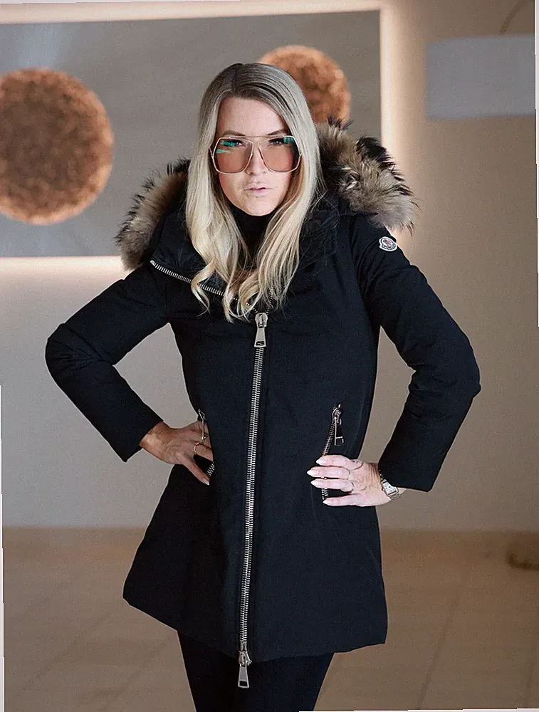 Moncler Dimitra Daunenmantel schwarz Größe 00 - entspr. Gr. 34 bzw. XS