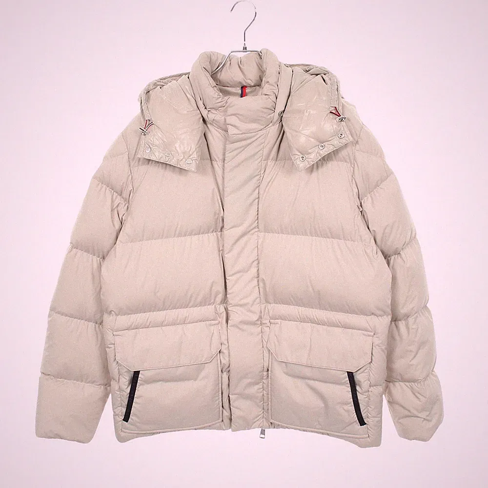 MONCLER GLACIER kurze Daunenjacke Mantel D20914133785 Nylon beige gebraucht H...