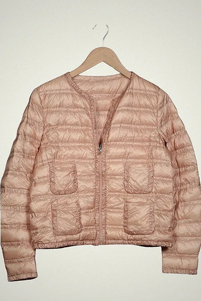 Moncler Jacke Damen Anorak Jacket Kurzmantel Gr. 52 Daunen Beige #vs0jzne