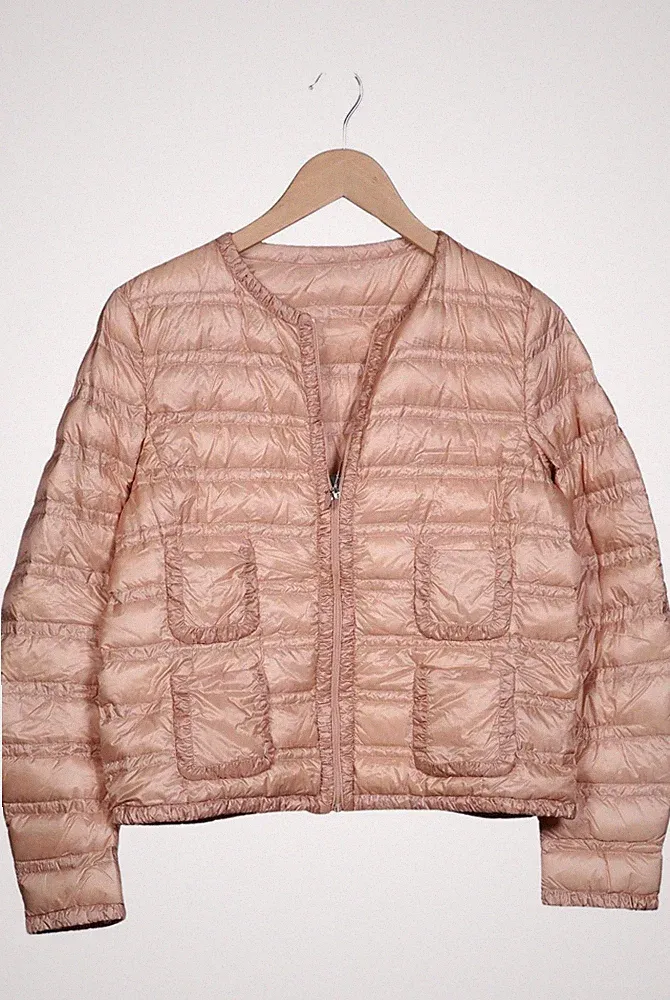 Moncler Jacke Damen Anorak Jacket Kurzmantel Gr. EU 52 Daunen Beige #o6xbwml