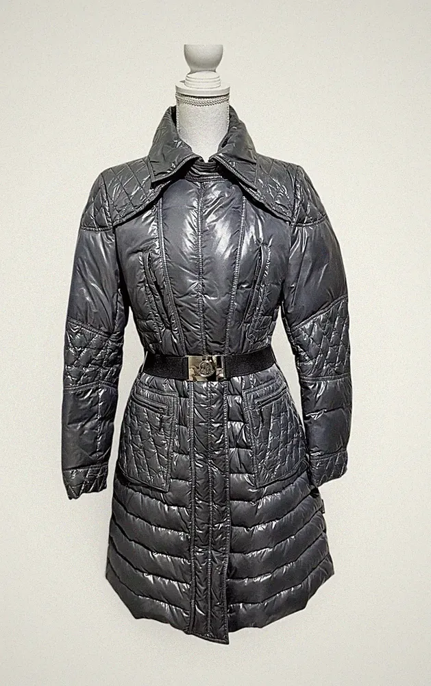 Moncler Maillol Giubotto Damen Daunenmantel Jacke Grau Gr. 2 M Top Zustand