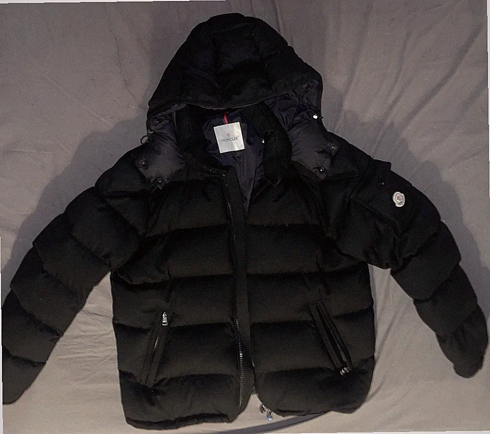 MONCLER Montgenevre Daunenjacke Schurwolle Kapuzen Jacke Mantel Bomber Parka XL