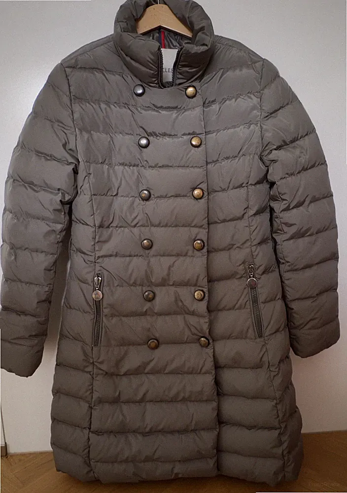 ‼️MONCLER original Daunen Mantel Gr. 152 Stehkragen Military Doppelreiher ‼️
