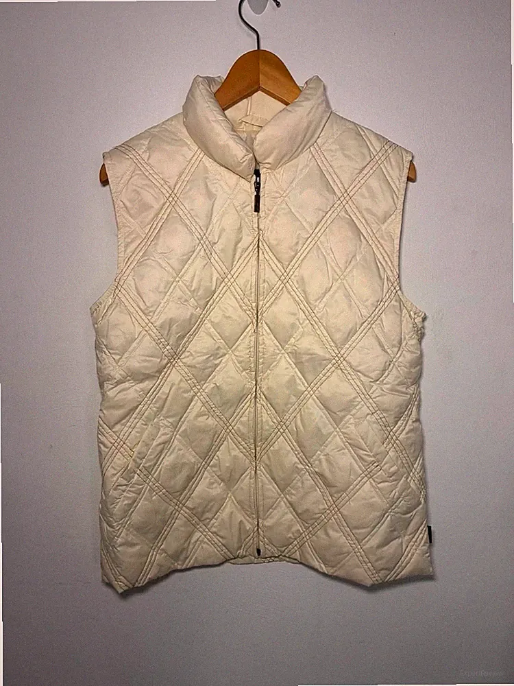 Moncler Weste ärmellos Damen Größe S/M beige creme gesteppt Vintage Luxus