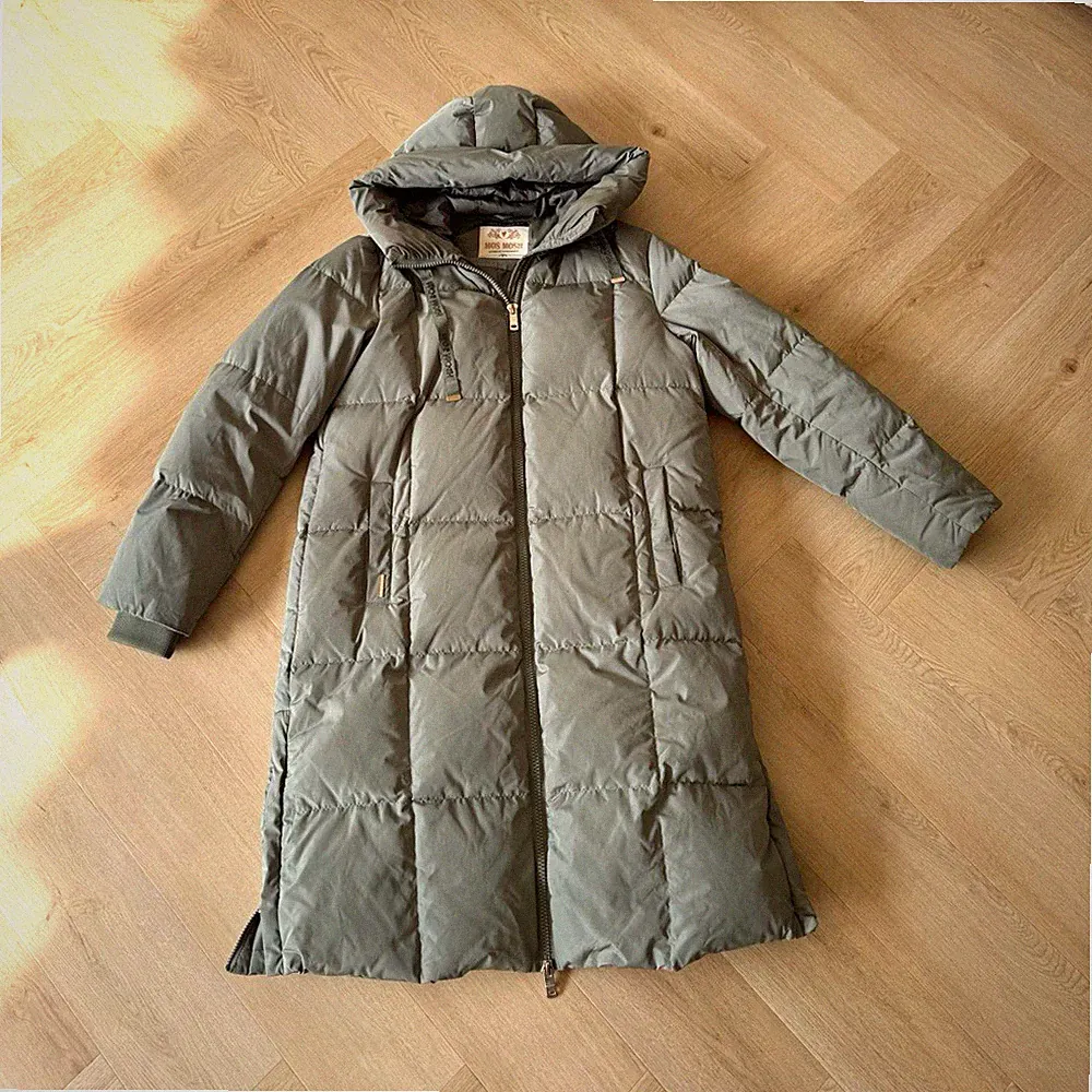 Mos Mosh Nova Square Down Damen Daunen-Steppmantel Kapuze khaki Gr. L mit Herz