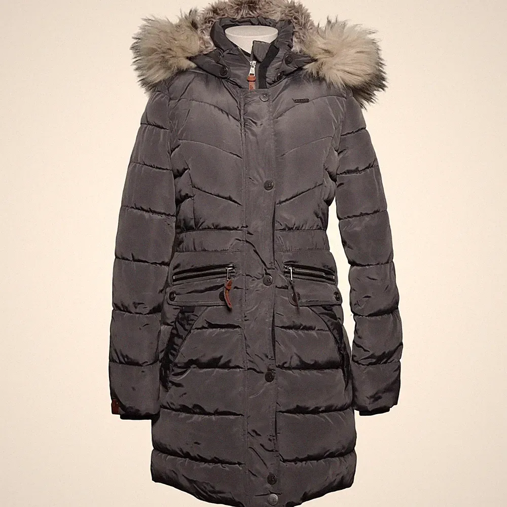 Navahoo, Daunenmantel, Damen, Größe: XS, Grau, Camouflage #cVx