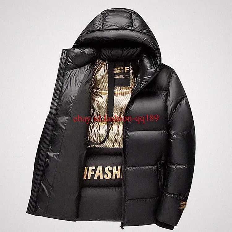 Neu Damen Herren Winter jacke flauschig daunen jacke Mantel Parka Übergangsjacke