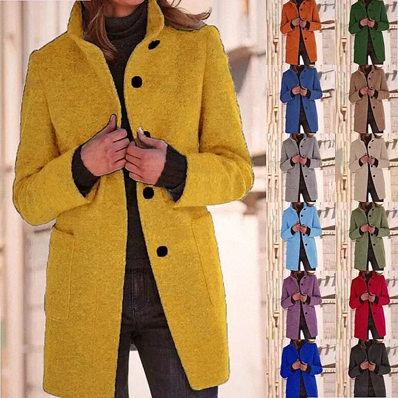 NEU Damen-Trenchcoat Oberbekleidung Damen Winter warme Jacke Mantel ÜBERGRÖSSE UK