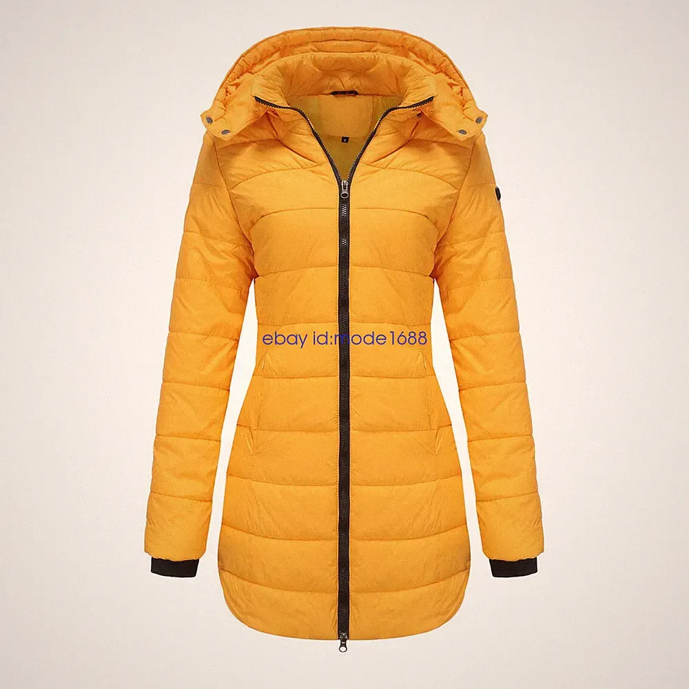 Neu Damen Winterjacke Winter Mantel Abnehmbar Kapuze Jacke Große Warm Steppjacke