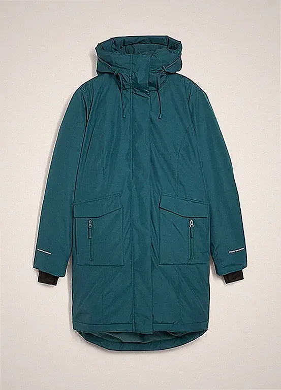 Neu Daunenmantel Gr. 42 Pfeffergrün Damen-Mantel Jacke Coat Parka