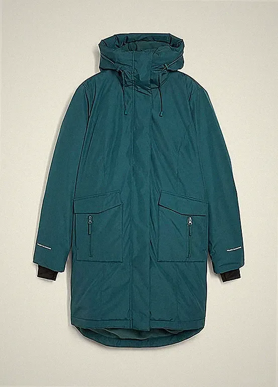 Neu Daunenmantel Gr. 46 Pfeffergrün Damen-Mantel Jacke Coat Parka