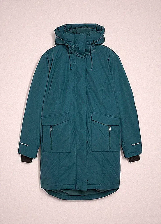 Neu Daunenmantel Gr. 52 Pfeffergrün Damen-Mantel Jacke Coat Parka