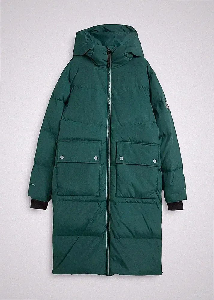 Neu Daunenmantel Gr. 54 Mattgrün Dmen-Mantel Winter-Jacke Parka
