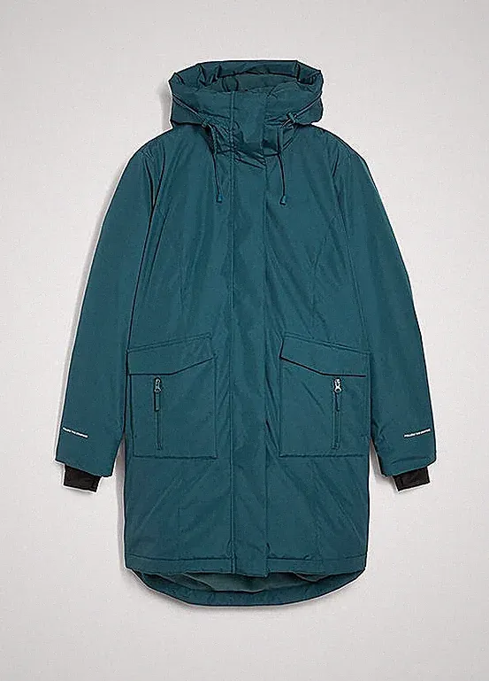 Neu Daunenmantel mit Kuschelfutter Gr. 54 Pfeffergrün Damen Kapuzen-Jacke