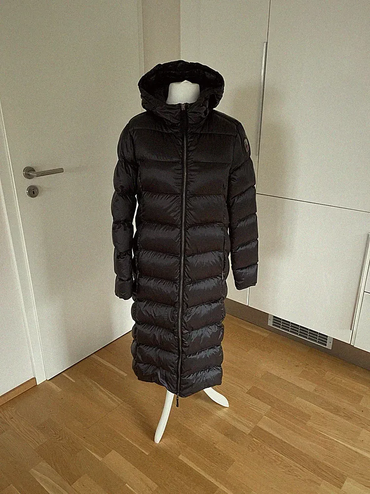 NEU Parajumpers Damen Daunenmantel Gr. L Schwarz mit Kapuze NP 695