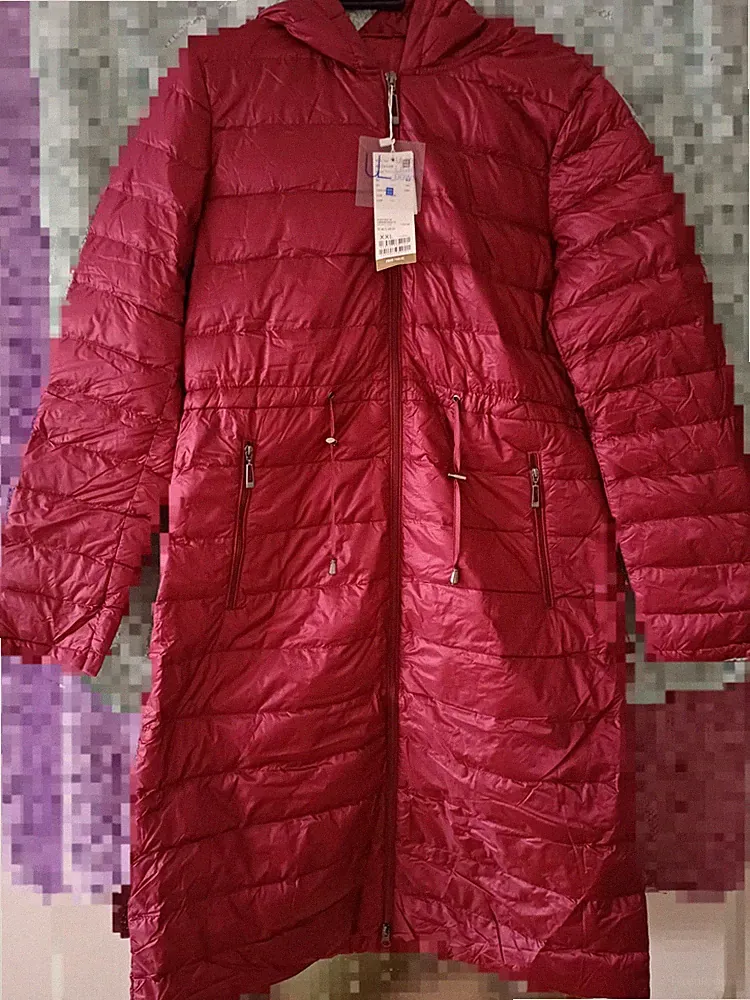 NEU und OVP!!! ULTRA LEICHTER Daunenmantel Gr. Xl 40/42 Bordeux Daunenmantel