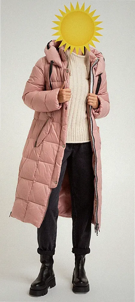 NEU Wintermantel Daunenmantel alt-rosa 42/XL NP 289 €