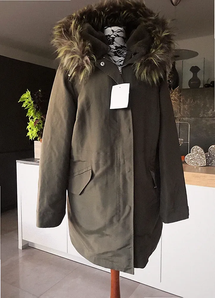 NEU WITT Premium Daunenmantel Daunen Parka Jacke Fellkapuze warm gefüttert 42
