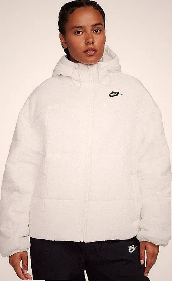 Nike Damen Daunenjacke Therma-FIT FB7672-133 Kapuze Winter Mantel Parka Neu L XL