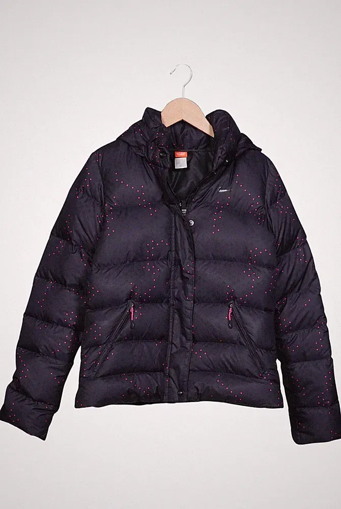 Nike Jacke Damen Anorak Jacket Kurzmantel Gr. M Daunen Schwarz #axowdt2