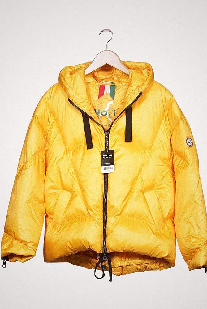 No.1 Como Jacke Damen Anorak Jacket Kurzmantel Gr. S Daunen Gelb #ul88uwt