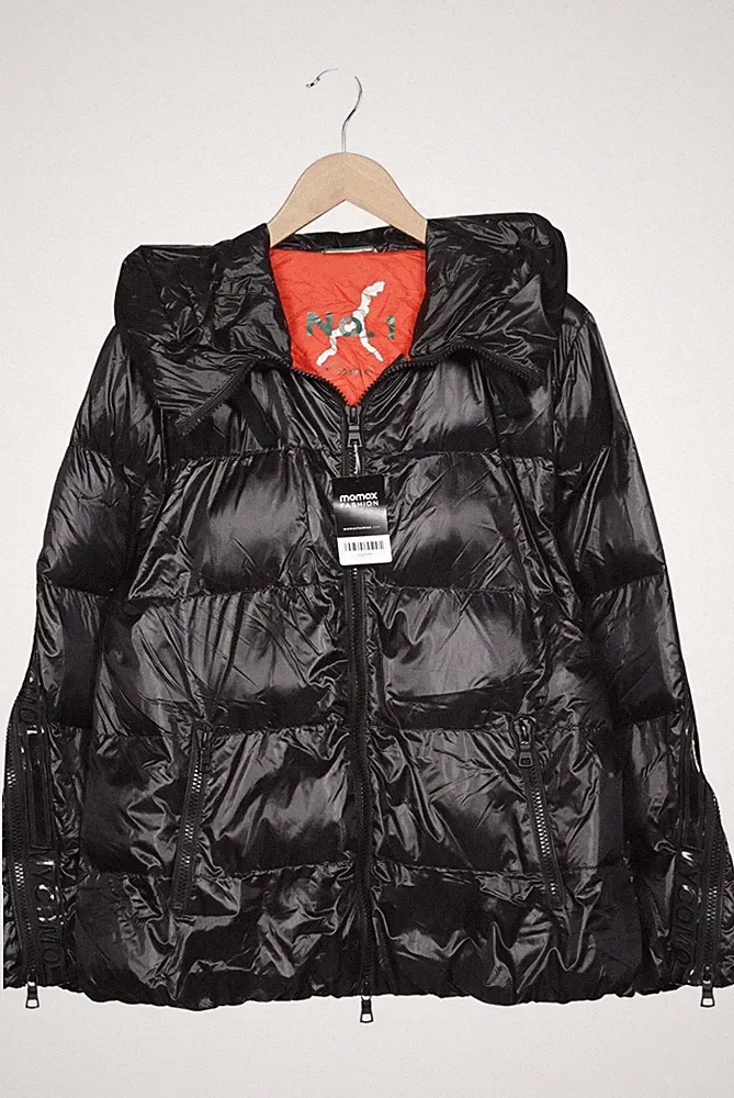 No.1 Como Jacke Damen Anorak Jacket Kurzmantel Gr. XL Daunen Schwarz #54ao24u
