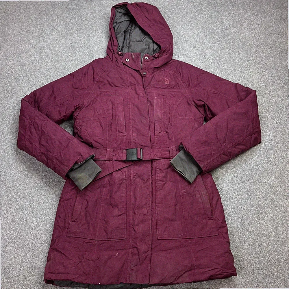 North Face Jacke Damen Small Lila Gänsedaunen Parka Kapuze Mantel Damen*