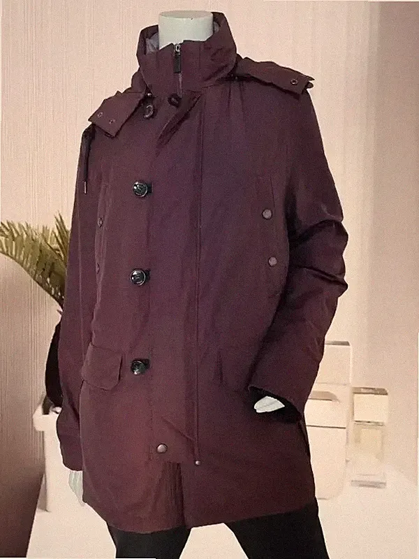NP 279 € Daniel Hechter Herren Daunenjacke Mantel mit Kapuze NEU Größe 48