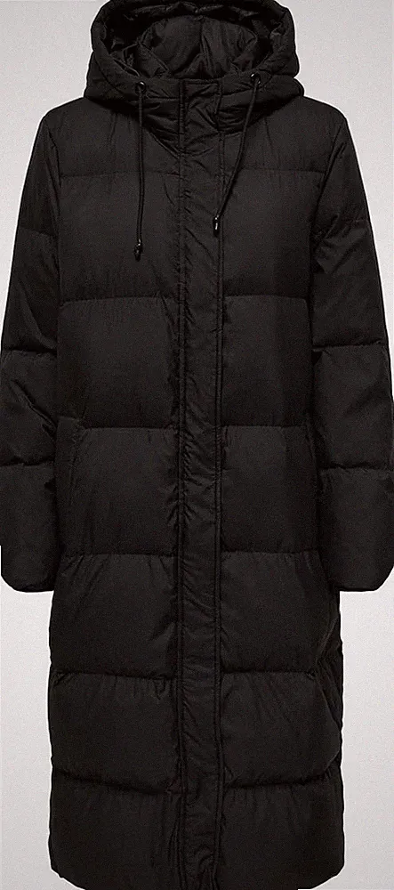 ONLY Damen langer Puffer-Mantel - ONLY Mantel 'ONLAlice' schwarz Größe M