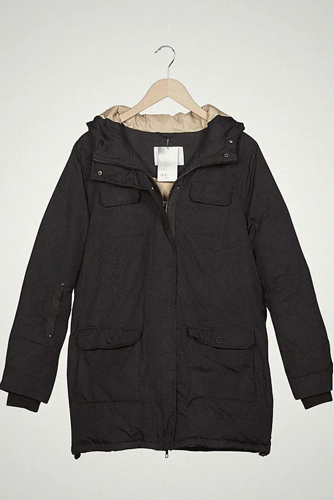 ONLY Mantel Damen Jacke Parka Gr. L Daunen Schwarz #ly7teux