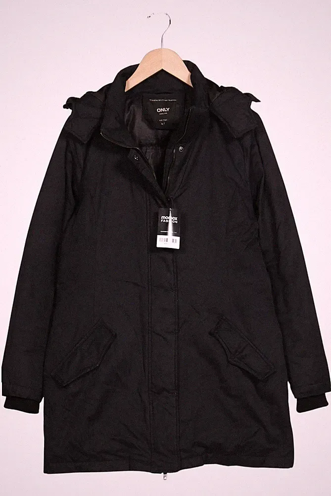 ONLY Mantel Damen Jacke Parka Gr. M Baumwolle Daunen Schwarz #jp3cx5i