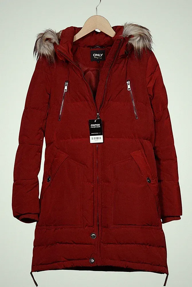 ONLY Mantel Damen Jacke Parka Gr. S Daunen Rot #viok874