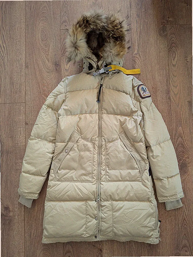 Parajumpers Long Bear Parka Damen Kapuze Daunen Pelz Mantel Jacke Gr.S